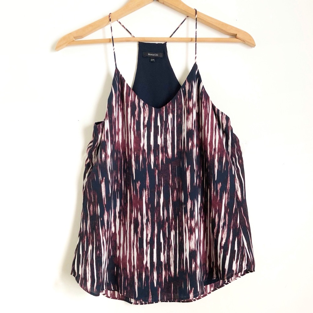 RW & CO Silky Spaghetti Strap Racer Back Tank Top B18